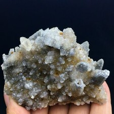 210g Natural Beauty White Dipyramidal Calcite Cluster Mineral Specimen picture