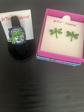 Betsey Johnson Dragonfly Earrings and Ring Set - P1 picture