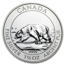 2013 Canada 1.5 oz Silver $8 Polar Bear BU picture