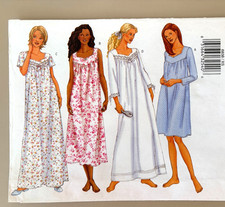 Butterick 6838 Sewing Pattern Misses' Nightgown Size L-XL UNCUT picture