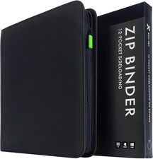 12 Pocket Zip Trading Card Binder 480 Cards Exo-Tec (Black) | Holds 480 Standard picture