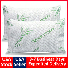 BAMBOO Pillows 2 Pack King Queen Size Memory Foam Pillows Cooling Bed Pillow NEW picture