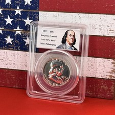 🔥🔥🇺🇸🔥🔥1957 P  U.S 90% Silver GEM Proof Franklin Half Dollar from OGP #301 picture