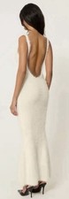 NWT KHY x Entire Studios Knit Low Back Maxi Dress Cream XS Kylie Jenner picture
