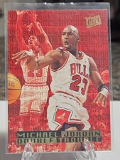 Michael Jordan 1995-96 Ultra Double Trouble Gold Foil Insert RARE *CLEAN/SHARP* picture