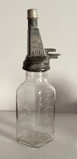 Vintage Mobiloil Gargoyle “HM” Filpruf One Quart Motor Oil Bottle picture