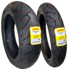 Pirelli Diablo Rosso II 120/70ZR17 190/50ZR17 Tire Set Front Rear Motorcycle 2 picture