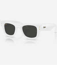 Ray-Ban A$AP Rocky Wayfarer Puffer Square Sunglasses White Frame Black Lenses picture
