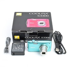 Almost Unused in Box Nikon COOLPIX S3300 Mint Green 16MP 6x Zoom Digital Camera picture