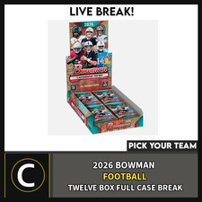 2026 BOWMAN FOOTBALL 12 BOX (CASE) BREAK #EF100 - PICK YOUR TEAM picture