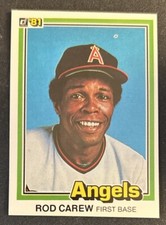 1981 Donruss Rod Carew Baseball Card #169 Angels HOF 1B GD O/C Dot On Top picture