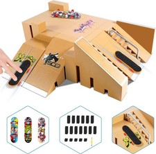 Fingerboard Skate Park Kit,Skateboard Finger Toys with 3 Finger Skateboards picture