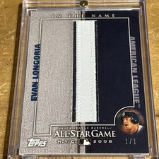 2009 Topps - In the Name All-Star Jersey Nameplates Evan Longoria #INR-EL 1/1 picture