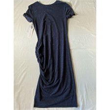 Treasure & Bond Womens Heather Blue Ruched Side T-Shirt Dress Size M NWT picture
