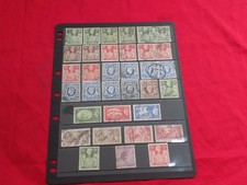 GB STAMPS HIGH VALUES TO £1 RANGE ON STOCKPAGE EDVII  GEORGE V GVI 34 STAMPS picture