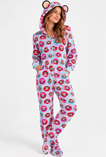 Vintage Paul Frank Womens L Julius Monkey Footed  Pajamas Y2K Kawaii 2015 picture