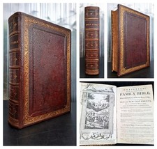 c.1790 - Large 6kg Bankes KJV Bible, Folio, 350 Engravings, Apocrypha, Gilt Edge picture