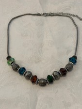 Vintage Boho Western Beaded Necklace Multicolor picture