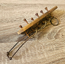 Antique Rustic Handmade 6-Ring Puzzle From Early 1900s picture