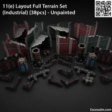 WH40k 11th Ed GW Layout Full Terrain Set (Industrial) [38pcs] - Unpainted picture