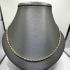 925 Gold Tone Silver Rope Chain Necklace 20