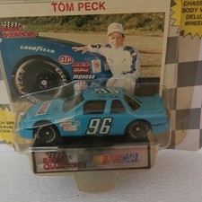 Racing Champions 1:64  NASCAR Tom Peck #96 Stock Car Diecast Blue w/ Stand picture