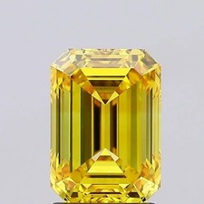 4.50 ct Natural Yellow Diamond Emerald cut IGL certified VVSI D grade RE22 picture