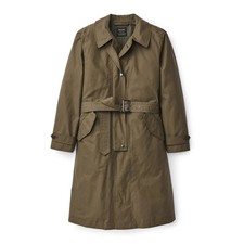 Filson Women's Sawyer Trench Coat Marsh Olive Dark Khaki Size M NWT picture
