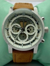 Refurbished Montblanc Skeleton White Dial Chrono-Date Men's Quartz Wristwatch picture