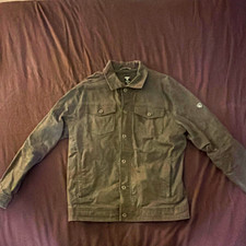 KÜHL Men's Gray Jacket XL Regular Fit Button Front Point Collar Pockets picture