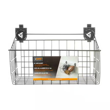 18 In. W X 12 In. D Ventilated Wire Basket Garage Storage for Geartrack or Gearw picture