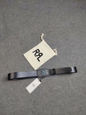 RRL Double RL Black Vintage Navajo Turquoise Inlay Leather Belt Size 30-34 picture