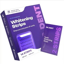 🦷 DR.DENT Purple Teeth Whitening Strips 42pcs – Bright Smile Whitening Kit picture
