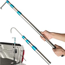 6.3Ft Heavy Duty Truck Telescoping Pull Pole Cargo Grabber Reach Retriever Tool picture