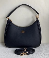 NWT COACH Lori Shoulder Bag Black Pebbled Leather Gold Hardware Style CJ517 picture