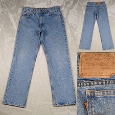Vintage Levi's 505 Jeans 32x30 Men's Tagged 34x30 Orange Tab picture