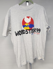 Vintage 1999 Woodstock T Shirt L PolyGram Original Concert 30 Years Peace Music picture