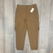 CALIA Women's Effortless Crepe Cargo Jogger Brown Medium WAX34204 NWT picture