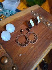 FUNKY VINTAGE Mod Retro Pierced Earrings Lot of 3 Lucite Mix picture