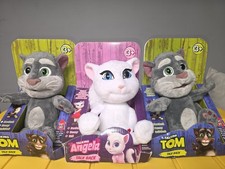 2 Talking Tom 1 Angela Talk Back Plush Cat New in Box Dragon-i Toys picture