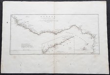 1775 J B D Anville Large Antique Map Gulf of Guinea West Africa Liberia to Gabon picture