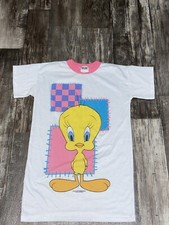 Vintage 1996 Looney Tunes Tweety Bird T-Shirt Women’s Single Stitch Size 10 picture