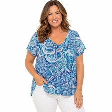 Lilly Pulitzer Etta Short-Sleeve V-neck Top picture