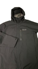 Marmot Jacket Mens Large Black Gore Tex Hooded Waterproof Windbreaker Hiking picture