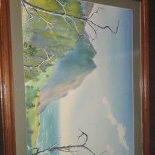 Bryce Gray Original Watercolor Landscape Painting Realism Framed Signed Nature picture
