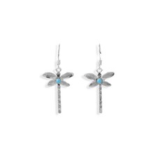 Navajo Turquoise Dragonfly Earrings picture