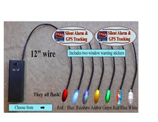 AAA Battery Blinking Flashing LED Light Car Auto Fake Alarm + 2 Warning Stickers picture