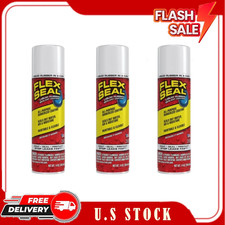 3 pack, Flex Seal Aerosol Liquid Rubber Sealant Coating, White, 14 oz picture