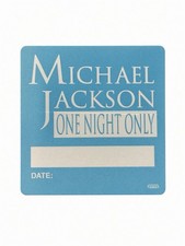 Michael Jackson 1995 ONE NIGHT ONLY Unused Crew Pass 1995 OTTO Blue picture