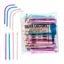100 ASSORTED Dental Saliva Ejectors Ejector Disposable Suction Tips (1 Bag) picture